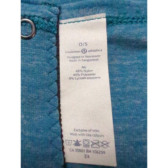 Lululemon Vinyasa Scarf Rulu Heathered Teal Button Snap Wrap One Size Stretch - Picture 5 of 12